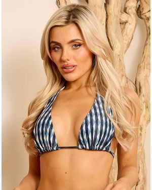 Wolf & Whistle X Isabella Whittingham Apex Triangle Bikini Top - Blue