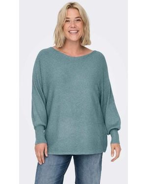 ONLY Jersey Verde De Punto De -Azul