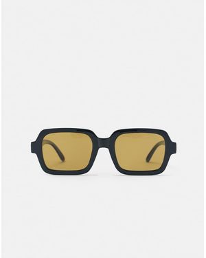 Pull&Bear Vierkante Zonnebril Van Hars - Naturel