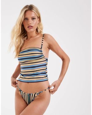 ASOS Sammie San Andreas Tanga Bikini Bottom - Blue
