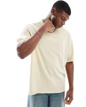 Another Influence T-Shirt Oversize Color Cuoio Lavaggio Acido - Neutro