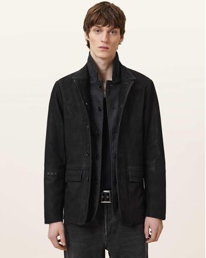 AllSaints – survey – leder-blazer - Schwarz