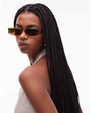 TOPSHOP Gafas De Sol Caquis Rectangulares De Acetato Premium Seychelles De -Verde - Negro