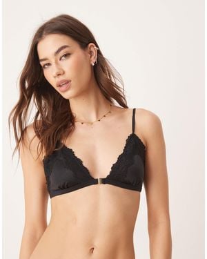 Abercrombie & Fitch Lace Trim Bra Top - Black