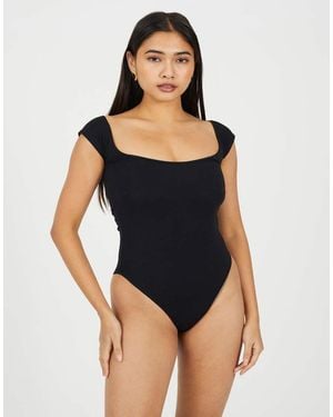 Brave Soul Body Sin Mangas Con Cuello Cuadrado En - Azul