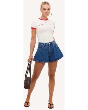 Loavies Sunlit Secrets Short-Sleeve Top With Details - Blue