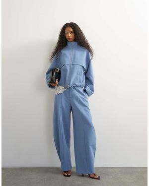 TOPSHOP Pantaloni Co-Ord A Gamba Bombata - Blu