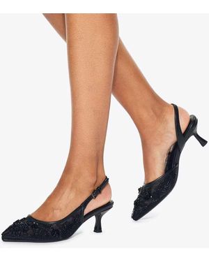 KG by Kurt Geiger Aria Low Bead Heeled Shoes - White
