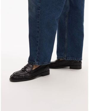 Bronx Zur-ii Woven Detail Loafers - Blue