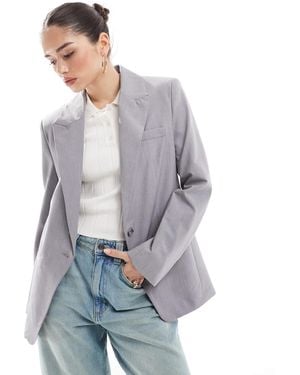 Bershka Oversized Blazer - Grey