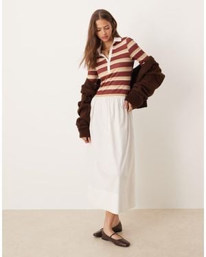 ASOS Hybrid Polo Midi Dress - Natural