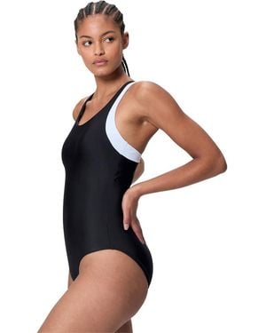Speedo Colourblock Racerback Swimsuit - Blue
