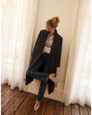 River Island High Rise Stretch Straight Leg Jeans - Natural