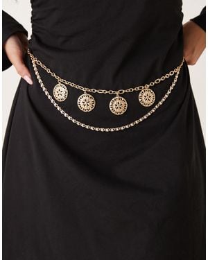 ASOS Waist And Hip Chain Coin Belt - Black