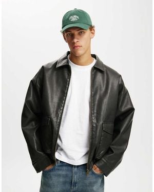 Cotton On Cotton On Faux Leather Bomber - Black