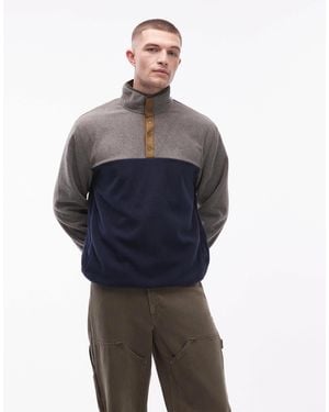 Element – abenaki – schlupfjacke aus polarfleece - Blau