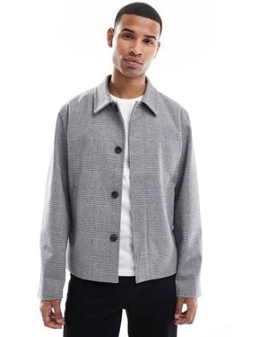 Jack & Jones Boxy Wool Blend Jacket - Gray