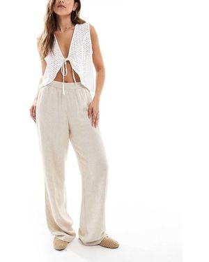JJXX Linen Blend Trousers - White