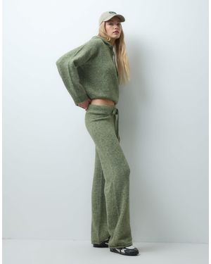 Vero Moda Knitted Wide Leg Trouser Co-Ord - Green