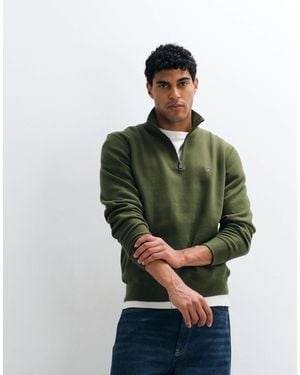 Tommy Hilfiger Flag Heavy Quarter-zip Sweatshirt - Green