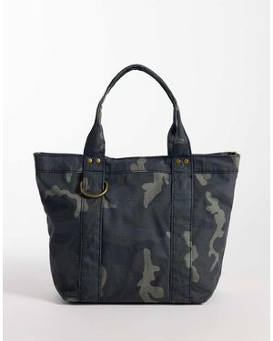 Weekday Bolso Tote Pequeño Con Estampado De Camuflaje-Verde - Negro