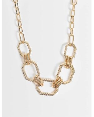 ASOS Collana Statement Con Maglie Squadrate - Metallizzato