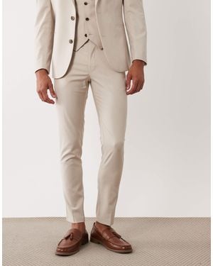 ASOS – enge anzughose mit karomuster - Natur