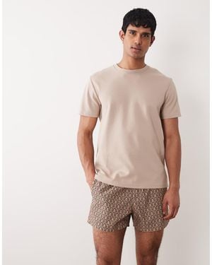 ASOS Short Length Swim Shorts - Natural