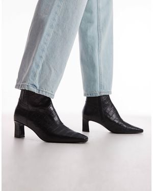 & Other Stories Premium Heeled Ankle Boots - Blue