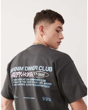 Dr. Denim – trooper – locker geschnittenes t-shirt - Grau