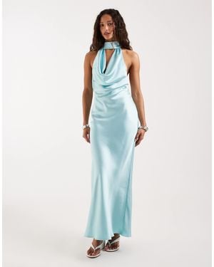 Pretty Lavish – maxikleid aus satin - Blau