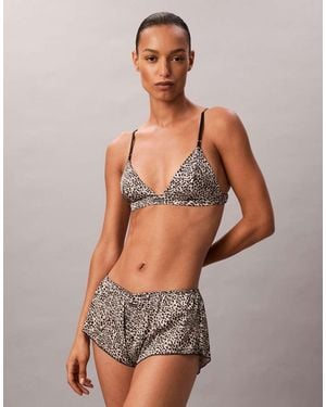 Calvin Klein Sexy Satin Boy Shorts - Multicolour