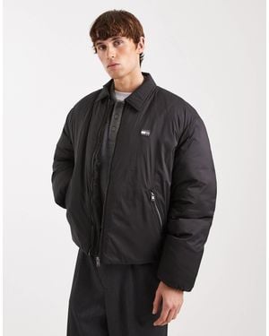 Tommy Hilfiger Padded Collar Bomber Jacket - Black