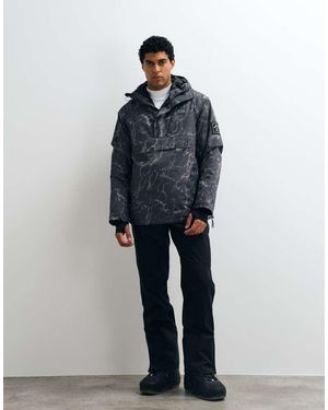 Dare 2b Chaqueta Impermeable Freeride Overhead Iii Aislante Con Estampado Dark Cracked-Gris - Azul