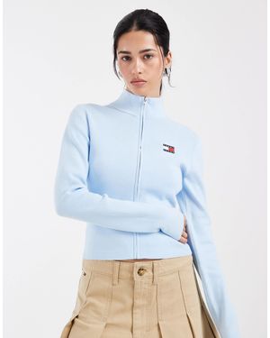 Tommy Hilfiger High Neck Cardigan - Blue
