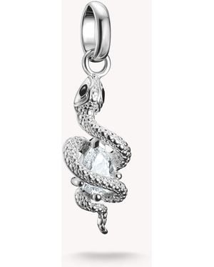 Thomas Sabo Charm-anhänger schlange mit stein, - Weiß