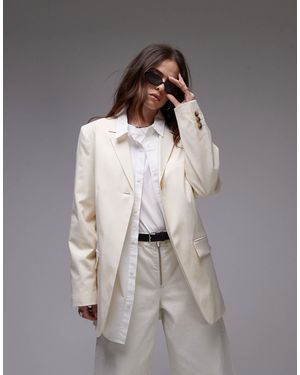 TOPSHOP Tonic High Break Tailored Blazer - Grey