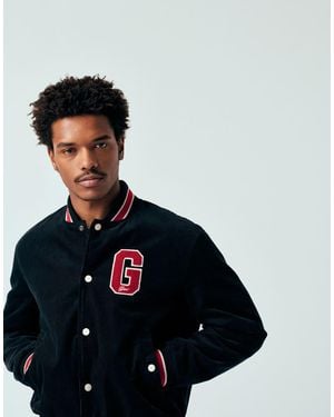 GANT G Logo Cord Varsity Jacket - Black