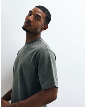 SELECTED Heavyweight Washed T-shirt - Brown