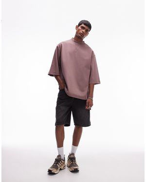 TOPMAN T-shirt oversize en tissu épais 300 g/m2 - Rose