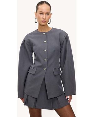 Loavies Golden Winter Light Blazer - Blue