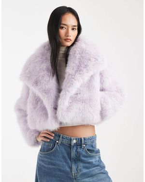 Kiwi & Co – lyla – cropped-jacke aus kunstpelz - Lila