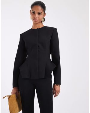 ASOS Tailored Peplum Hem Jacket - Blue