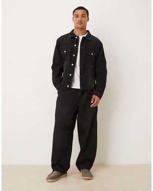 ASOS Vaqueros Negros De Corte Tapered Holgado Con Pinzas De (Parte De Un Conjunto)