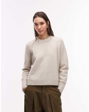 ARKET Alpaca Wool Blend Crew Neck Jumper - Natural
