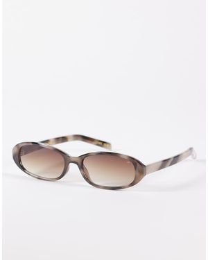 A.Kjærbede Gafas De Sol Ovaladas Finas Color Galleta Macy De - Blanco