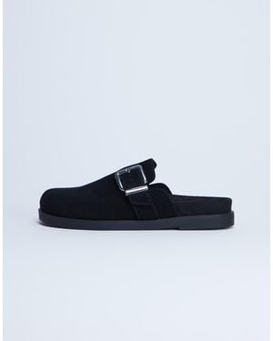 TOPSHOP Amy Slip On Mules With Buckle - Blue