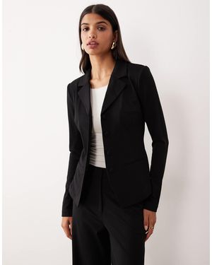 Aware Premium Structured Jersey Blazer - Black