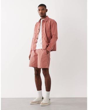 Farah Swinton Co-ord Contrast Stitch Drawstring Shorts - Pink