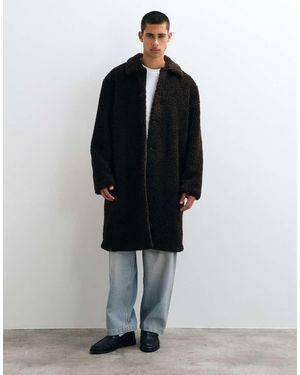 ASOS Longline Overcoat - Blue